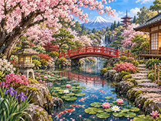 Un jardín en flor